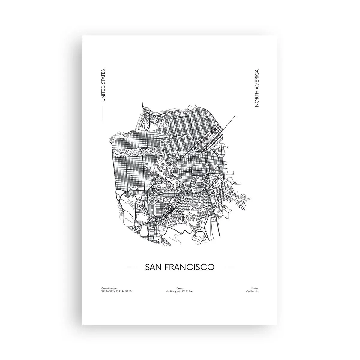 Poster - Anatomia di San Francisco - 61x91 cm