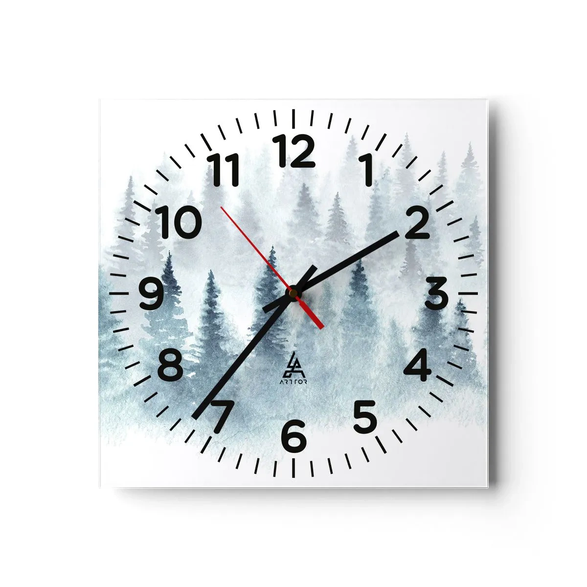 Orologio da parete - Orologio in Vetro - Avvolti nella nebbia - 30x30 cm