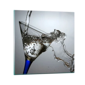 Quadro su vetro - Acqua cristallina in vetro di cristallo - 60x60 cm