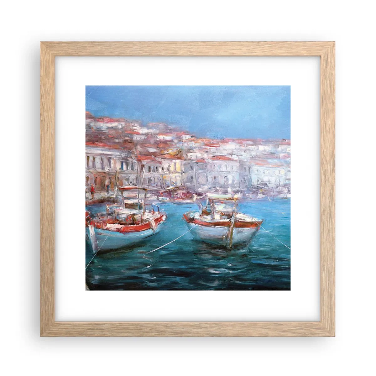 Poster in cornice rovere chiaro - Golfo italiano - 30x30 cm