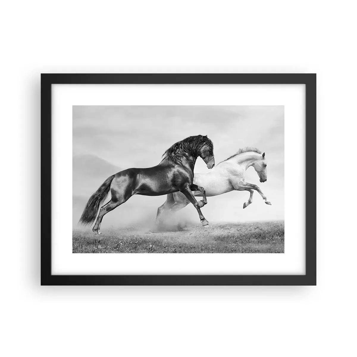Poster in cornice nera - Angeli e demoni - 40x30 cm