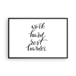 Poster in cornice nera - L'equilibrio della vita - 91x61 cm