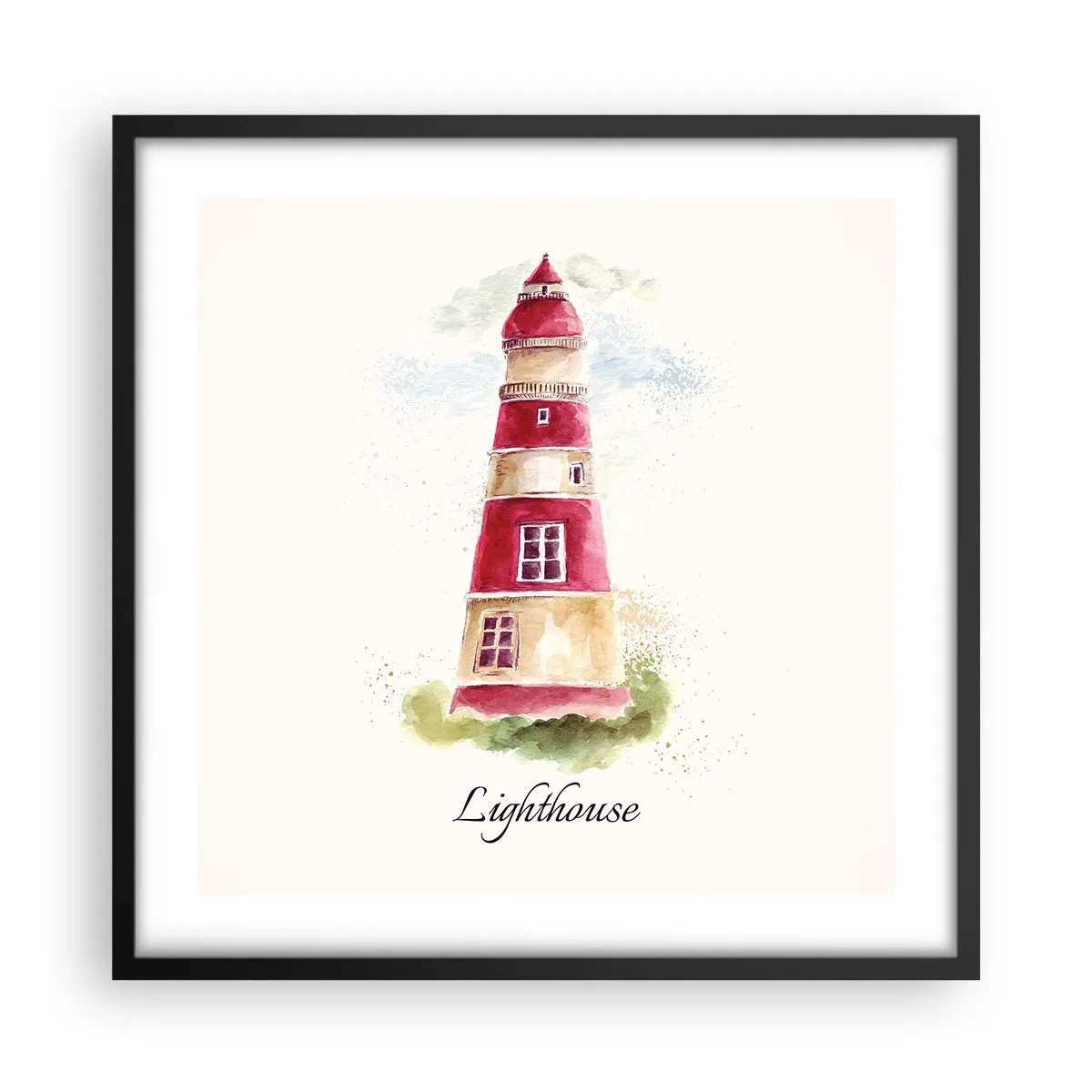 Poster in cornice nera - Attorno è sempre bel tempo - 50x50 cm