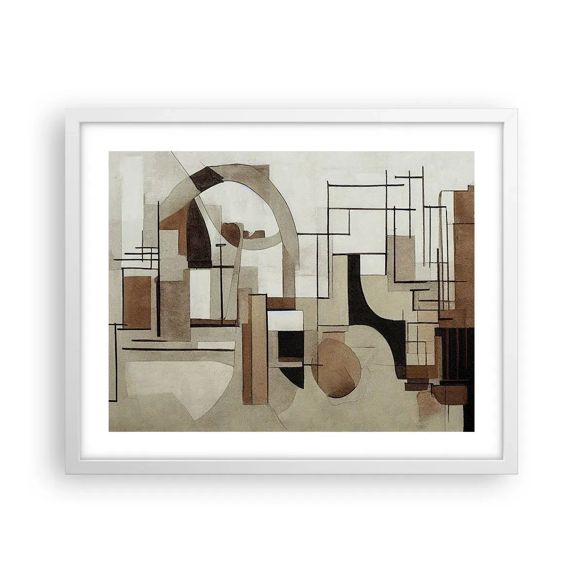 Poster in cornice bianca - Paesaggio urbano 2.0 - 50x40 cm