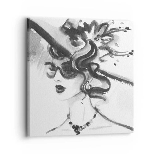 Quadro su tela - Stampe su Tela - Donna di carattere - 30x30 cm