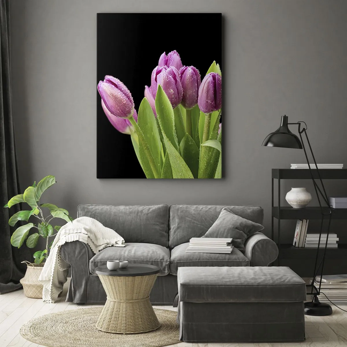 Quadro su tela - Stampe su Tela - Gioia lilla della primavera - 45x80 cm