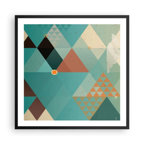 Poster in cornice nera - Unità della molteplicità, molteplicità dell'unità - 60x60 cm