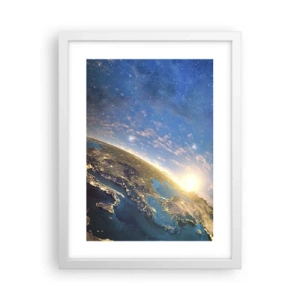 Poster in cornice bianca - Guardiamoci da lontano - 30x40 cm