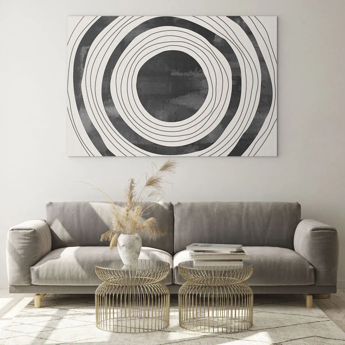 Quadro su vetro - Proprio al centro - 70x50 cm