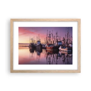 Poster in cornice rovere chiaro - Prima del giorno successivo - 40x30 cm