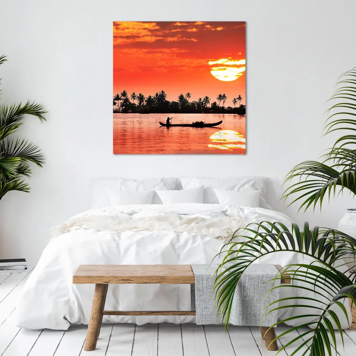 Quadro su tela - Stampe su Tela - La calma dei tropici al tramonto - 30x30 cm
