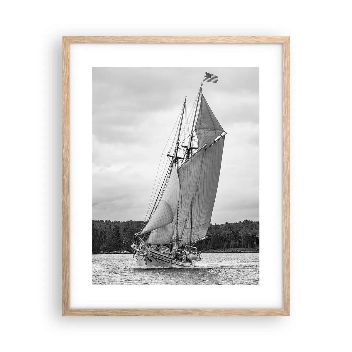 Poster in cornice rovere chiaro - Sorelle del vento - 40x50 cm