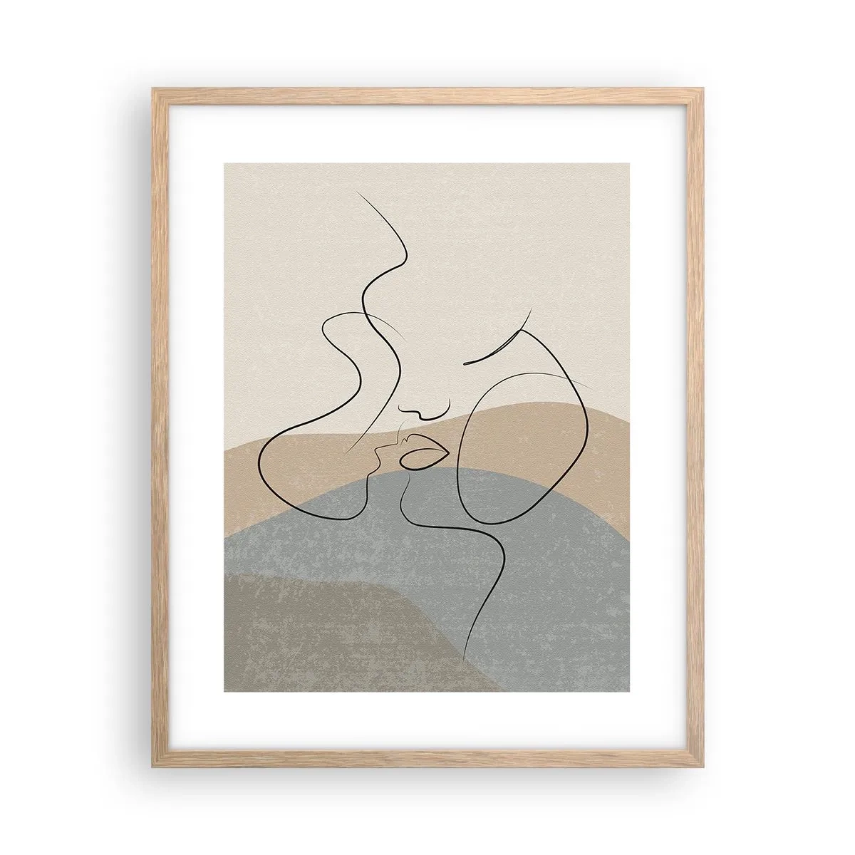 Poster in cornice rovere chiaro - Come un tocco di pennello - 40x50 cm