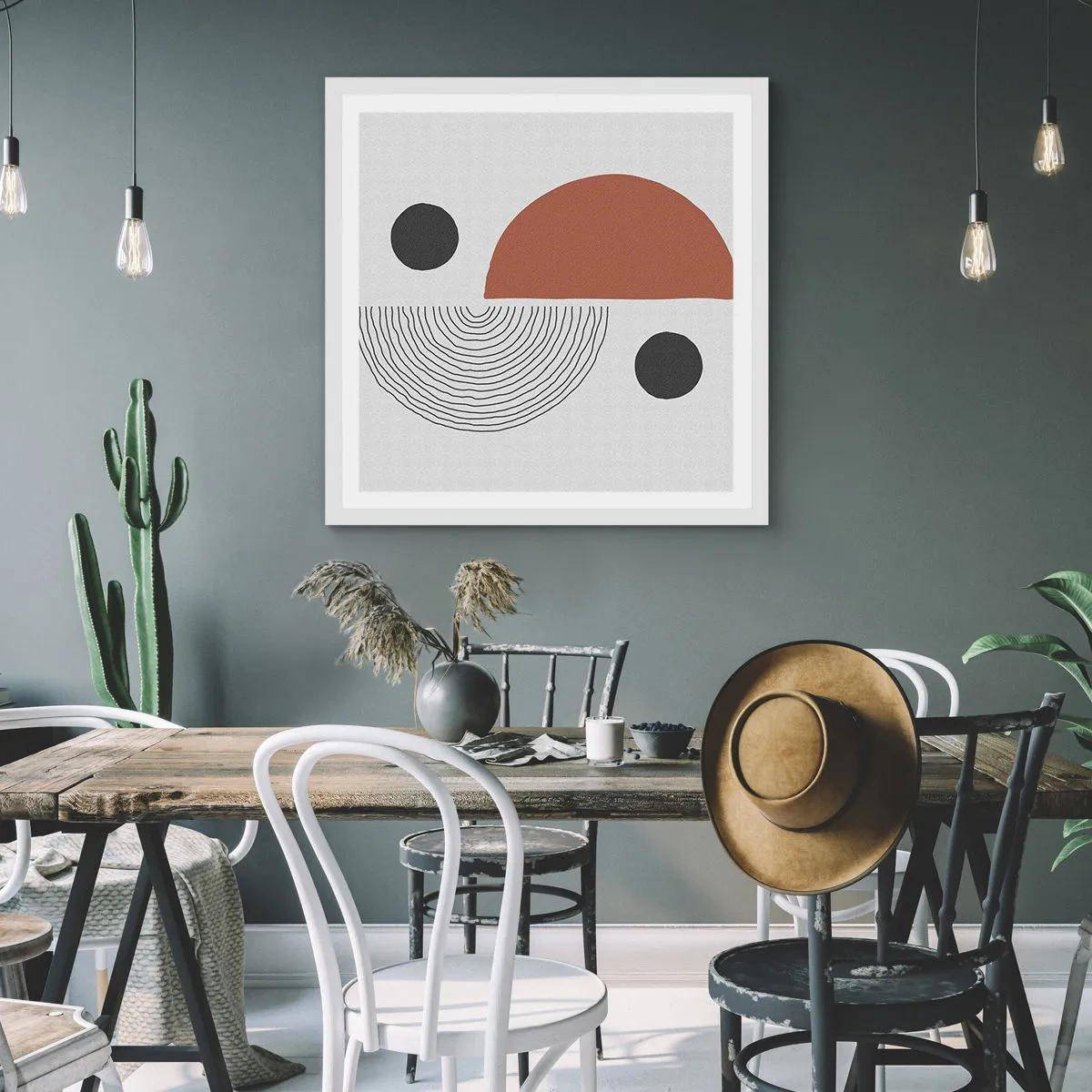 Poster in cornice bianca - La perfezione del cerchio - 60x60 cm