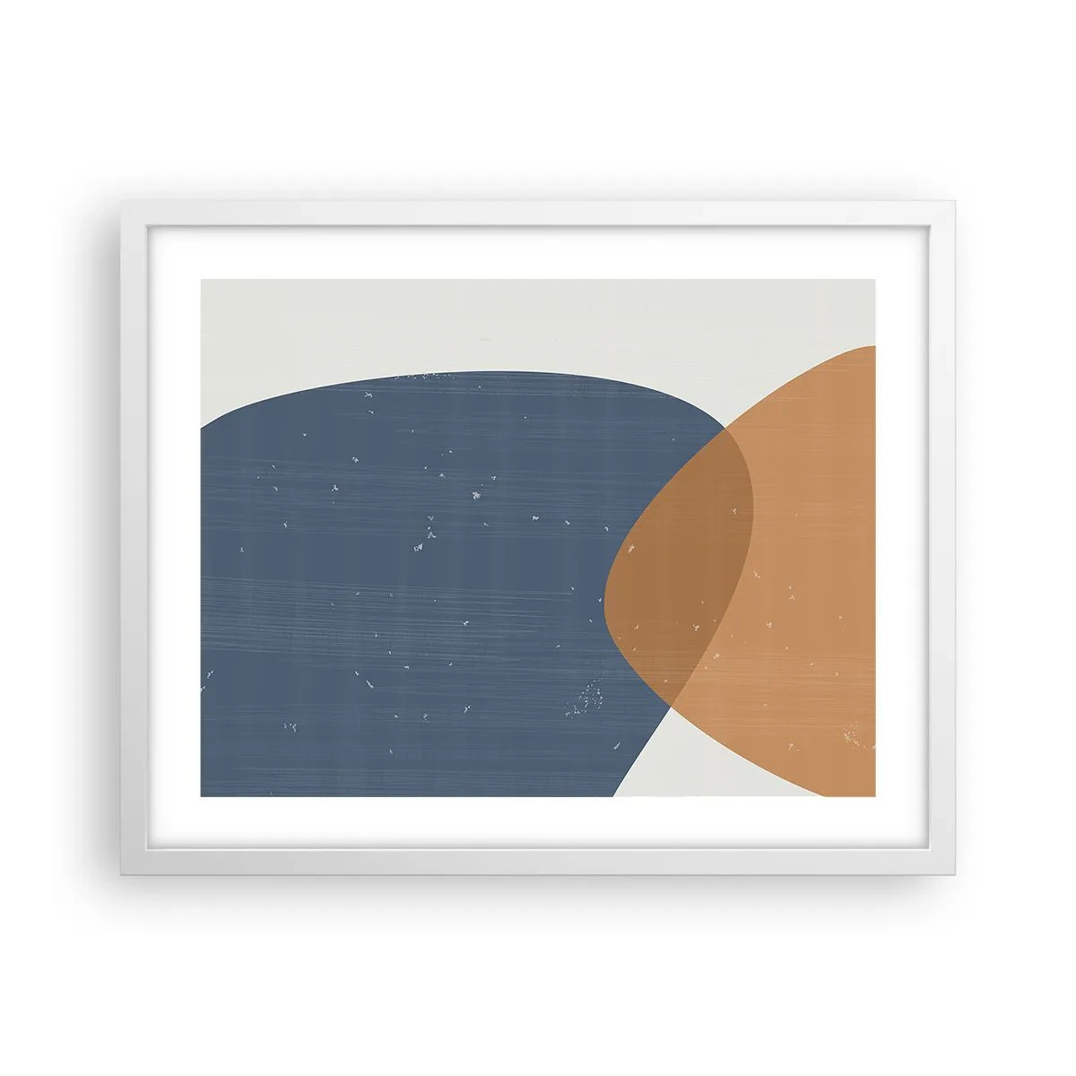 Poster in cornice bianca - Ovali e influenze - 50x40 cm
