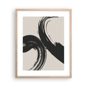 Poster in cornice rovere chiaro - Energico e circolare - 40x50 cm