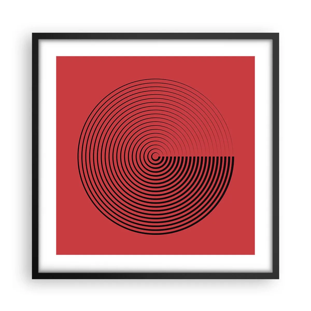 Poster in cornice nera - Movimento circolare - 50x50 cm