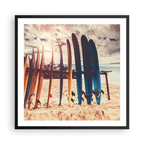 Poster in cornice nera - Buonanotte, a domani - 60x60 cm