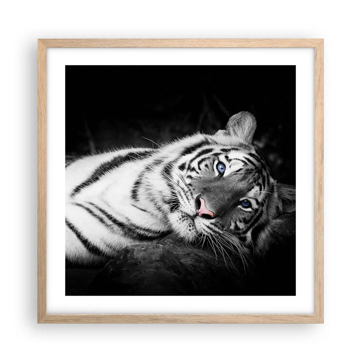 Poster in cornice rovere chiaro - Selvaggità e pace - 50x50 cm