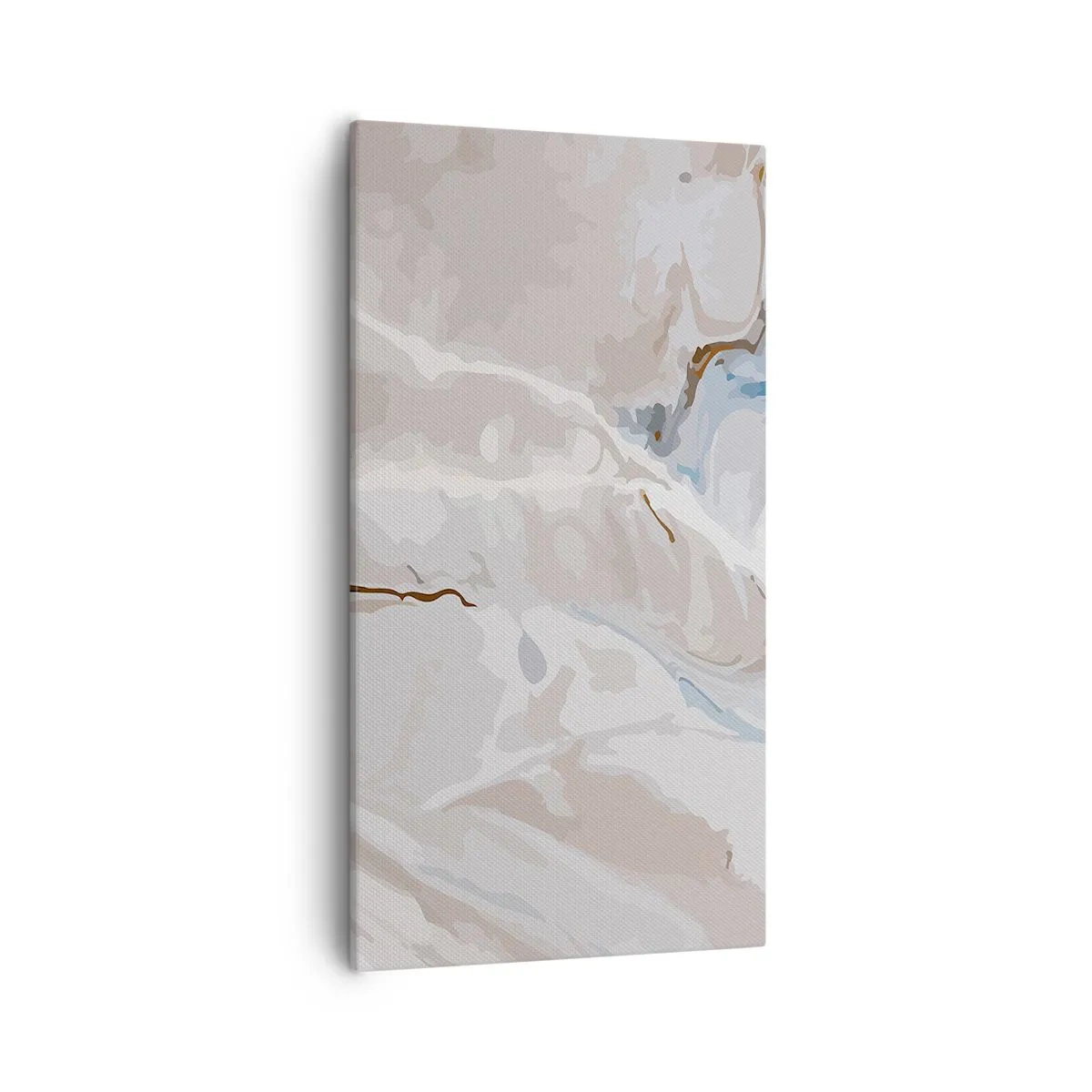 Quadro su tela - Stampe su Tela - Meandri blu sotto il bianco - 55x100 cm