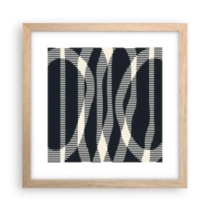 Poster in cornice rovere chiaro - Tentativo di rompere l'oscurità - 30x30 cm