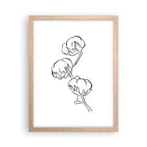 Poster in cornice rovere chiaro - Piumino di cotone - 30x40 cm