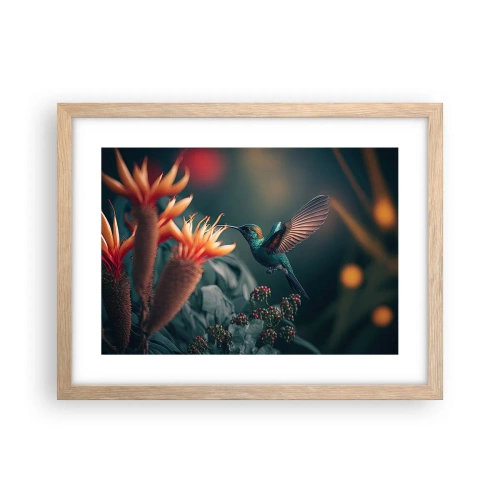 Poster in cornice rovere chiaro - Una vita davvero a colori - 40x30 cm