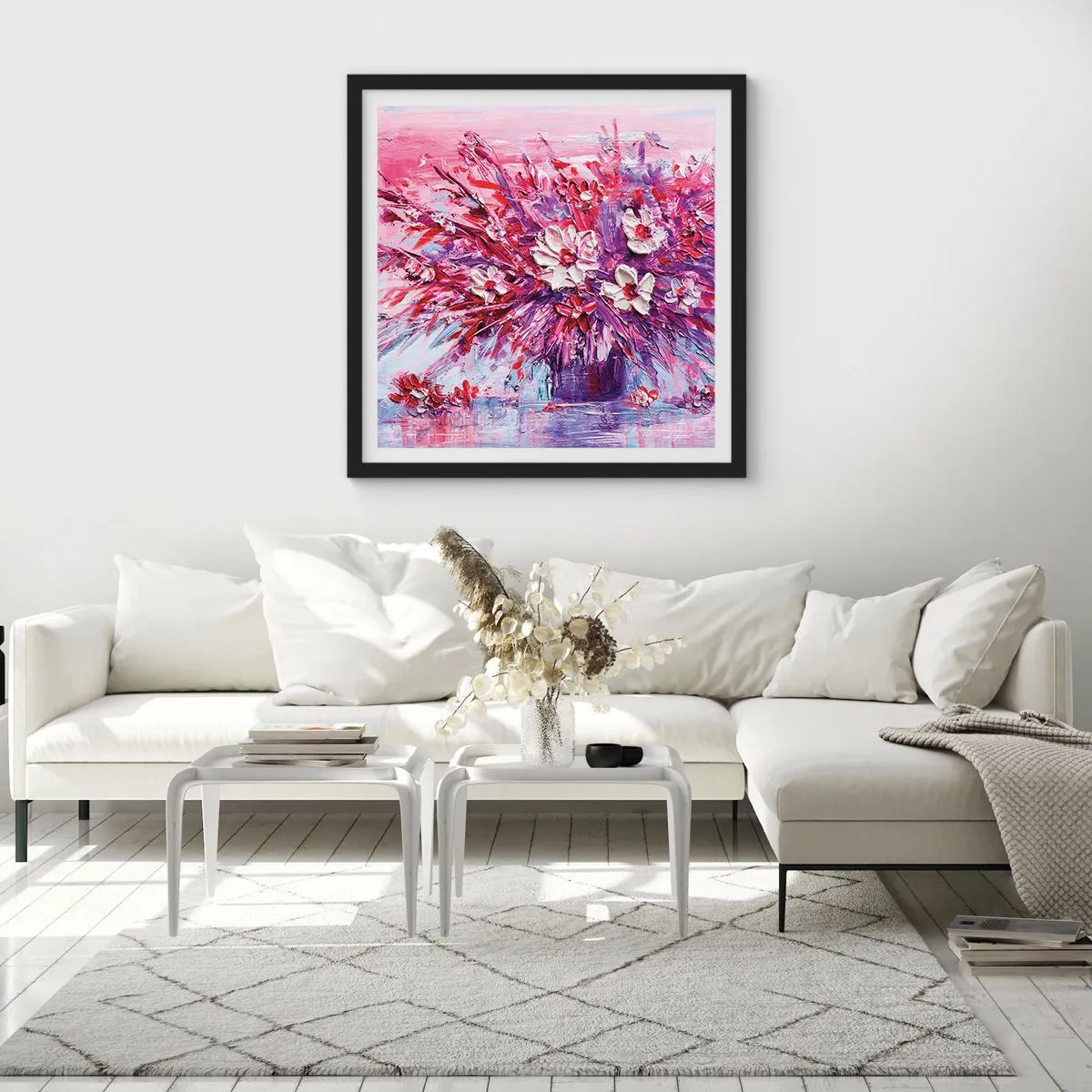 Poster in cornice nera - Innocenza e passione - 60x60 cm