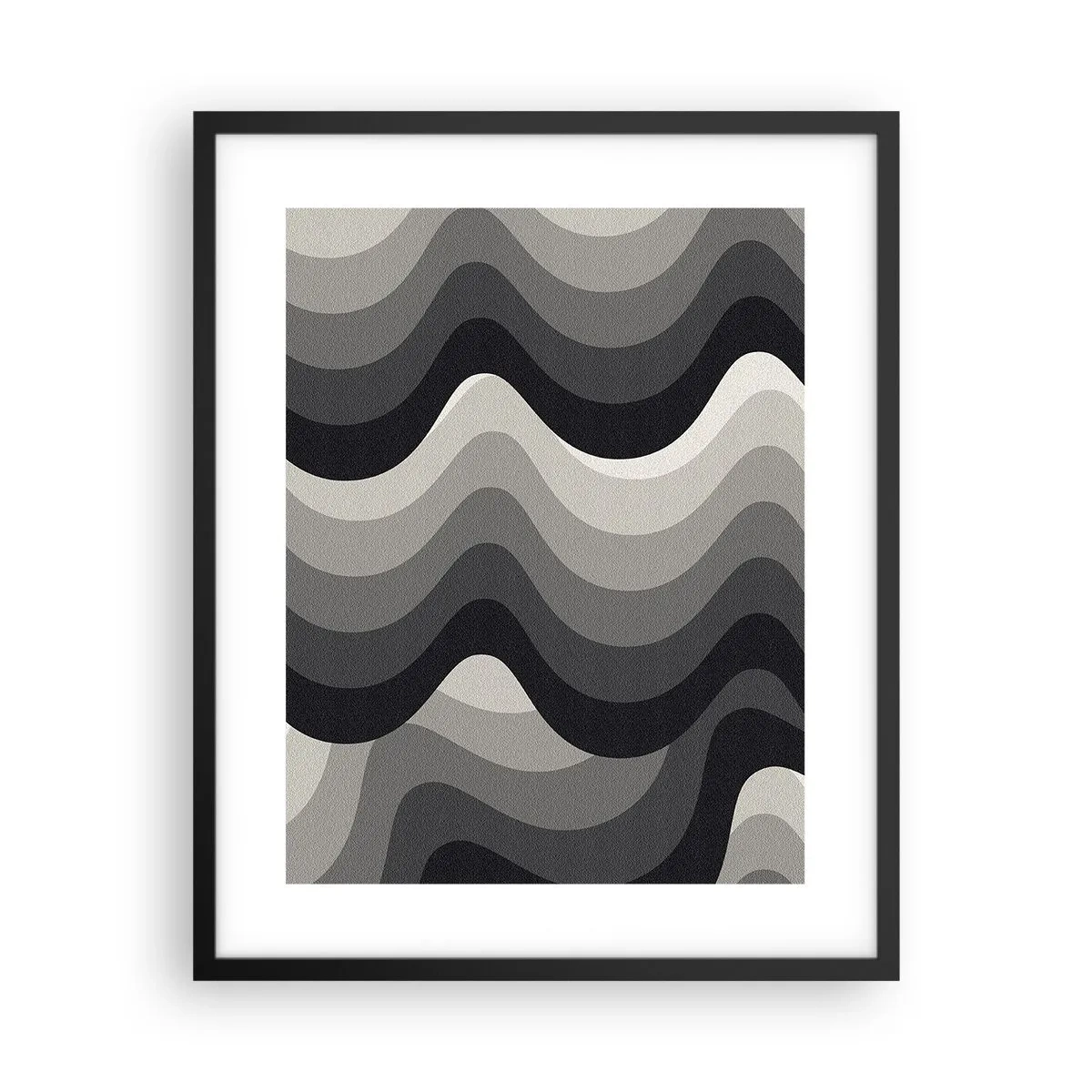 Poster in cornice nera - Un'onda dopo l'altra - 40x50 cm