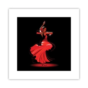 Poster - Lo spirito focoso del flamenco - 30x30 cm