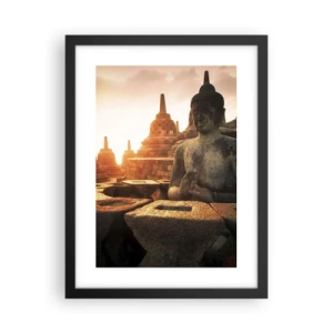 Poster in cornice nera - La pagoda della grande saggezza - 30x40 cm