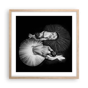 Poster in cornice rovere chiaro - Yin e yang -  equilibrio ideale - 50x50 cm