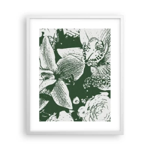 Poster in cornice bianca - Bouquet: il mondo del verde - 40x50 cm