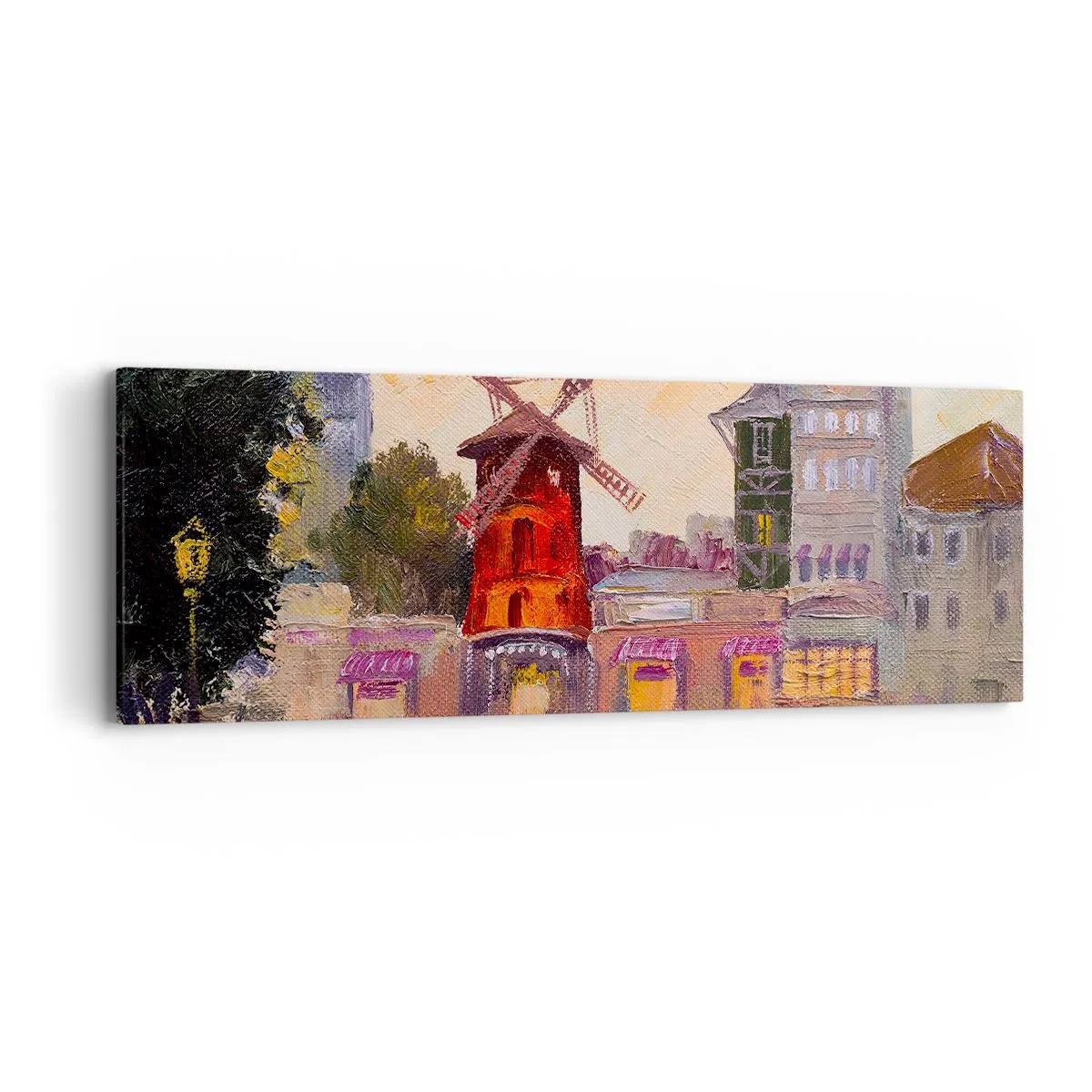 Quadro su tela - Stampe su Tela - Le icone di Parigi: il Moulin Rouge - 90x30 cm