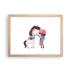 Poster in cornice rovere chiaro - Racconto d'inverno - 40x30 cm