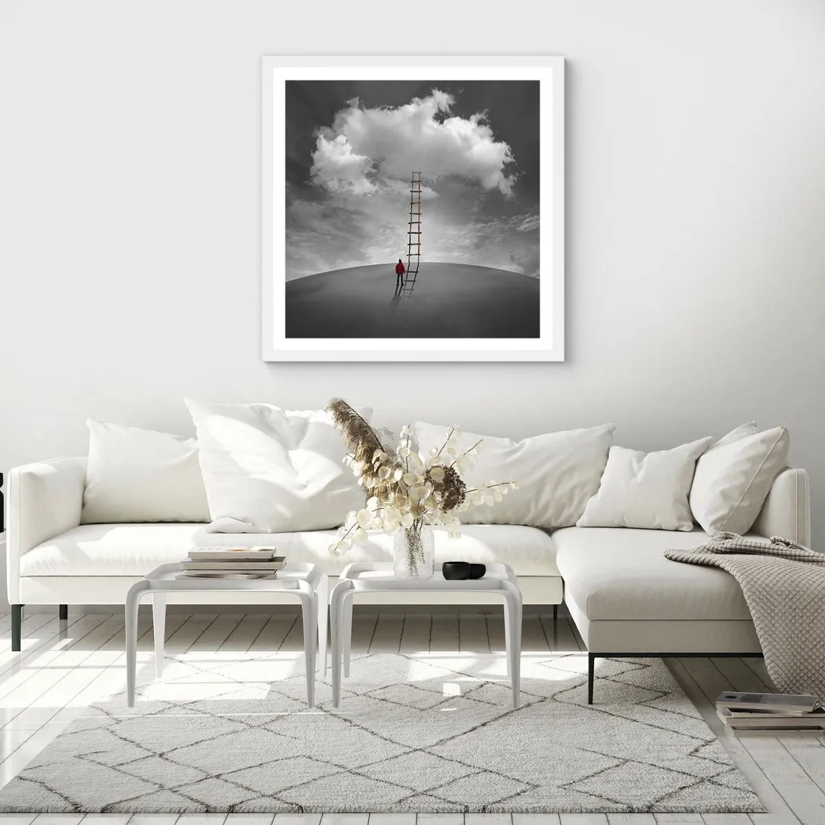 Poster in cornice bianca - Tutto è possibile - 50x50 cm