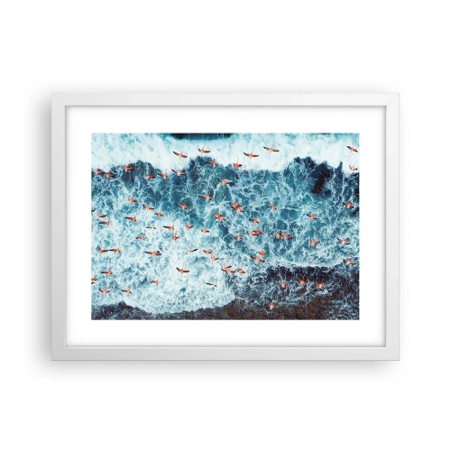 Poster in cornice bianca - Parata sotto il mare - 40x30 cm