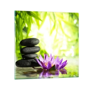 Quadro su vetro - In un cespuglio di bambù - 60x60 cm