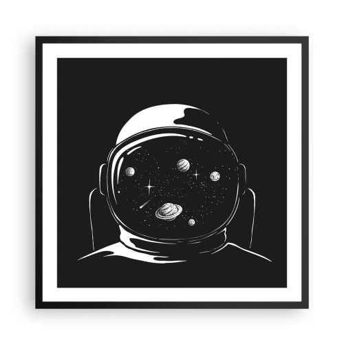 Poster in cornice nera - Panorama niente male - 60x60 cm