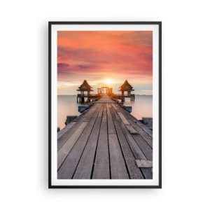 Poster in cornice nera - Tramonto d'oriente - 61x91 cm