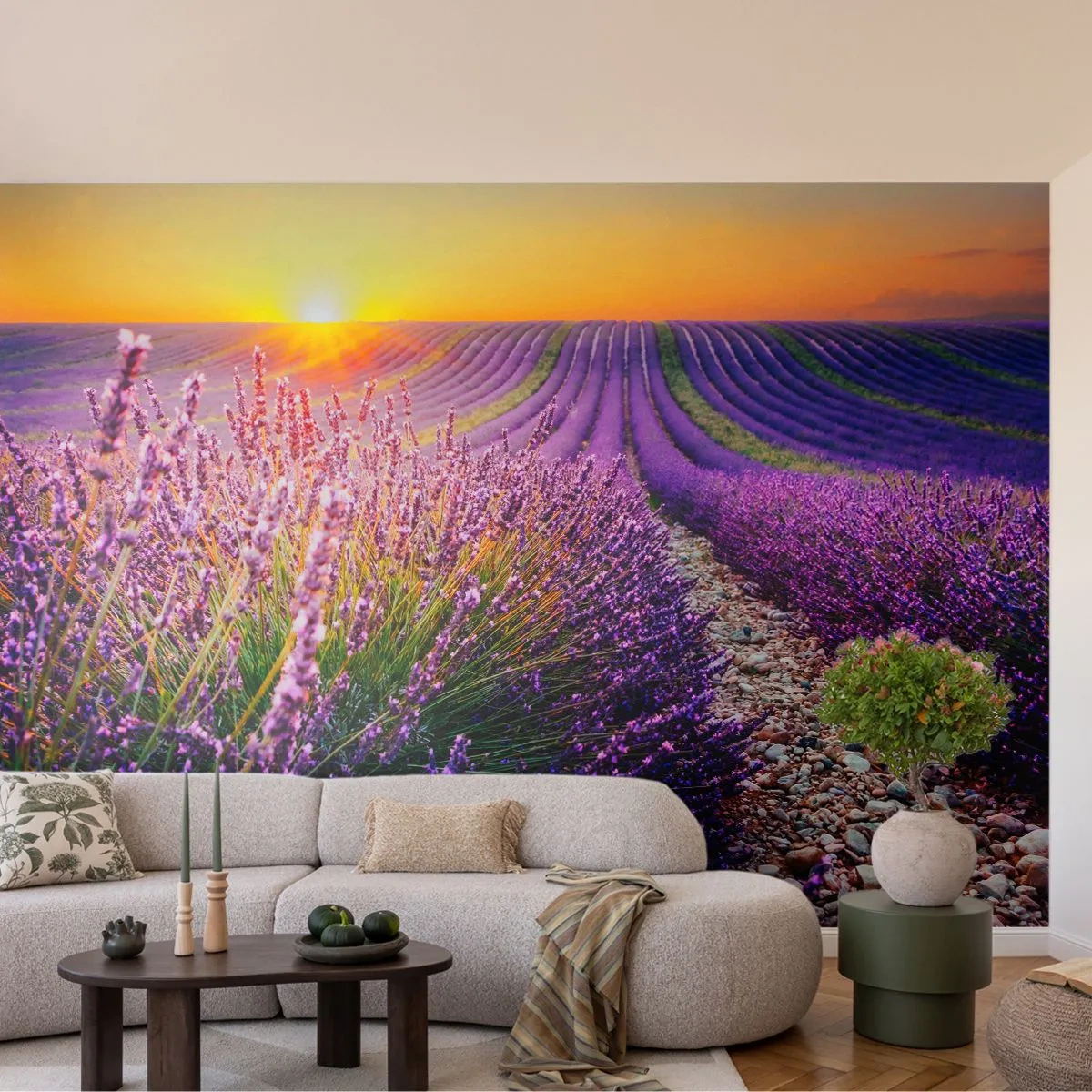 Fotomurale su misura Premium Canvas - Campo profumato - Paesaggio, Campo di lavanda, Provenza