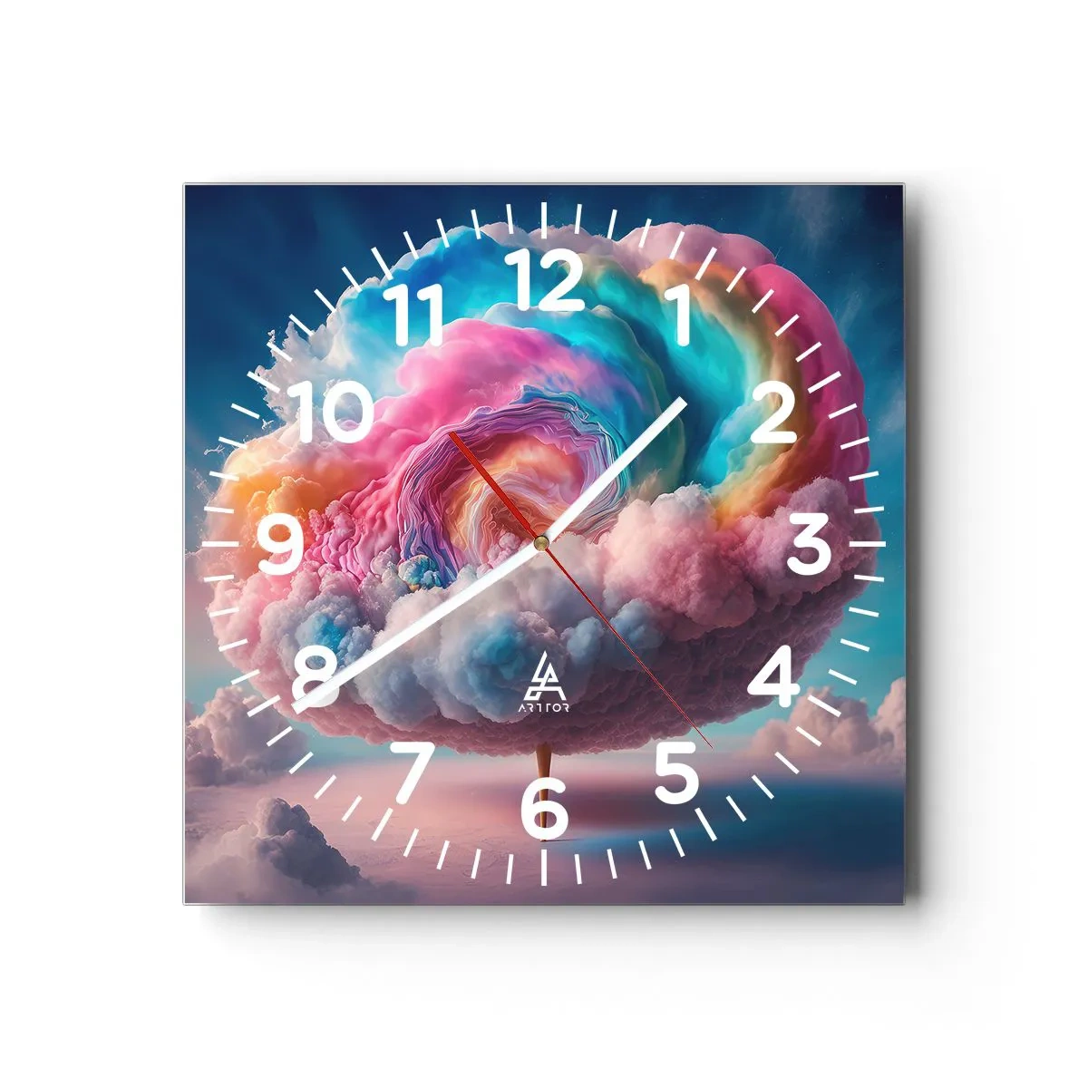 Orologio da parete - Orologio in Vetro - Il sogno del luna park - 40x40 cm