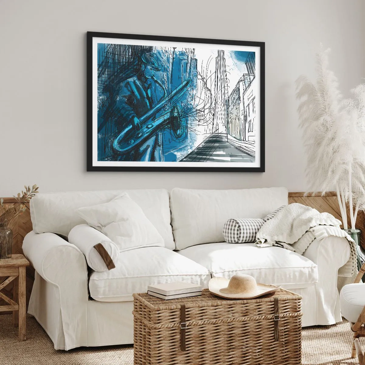 Poster in cornice nera - Rapsodia urbana - 91x61 cm
