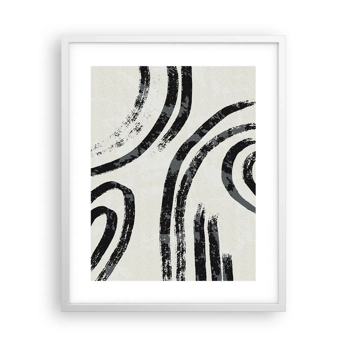 Poster in cornice bianca - Interrotto a metà - 40x50 cm