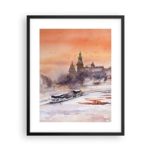 Poster in cornice nera - Tramonto reale - 40x50 cm