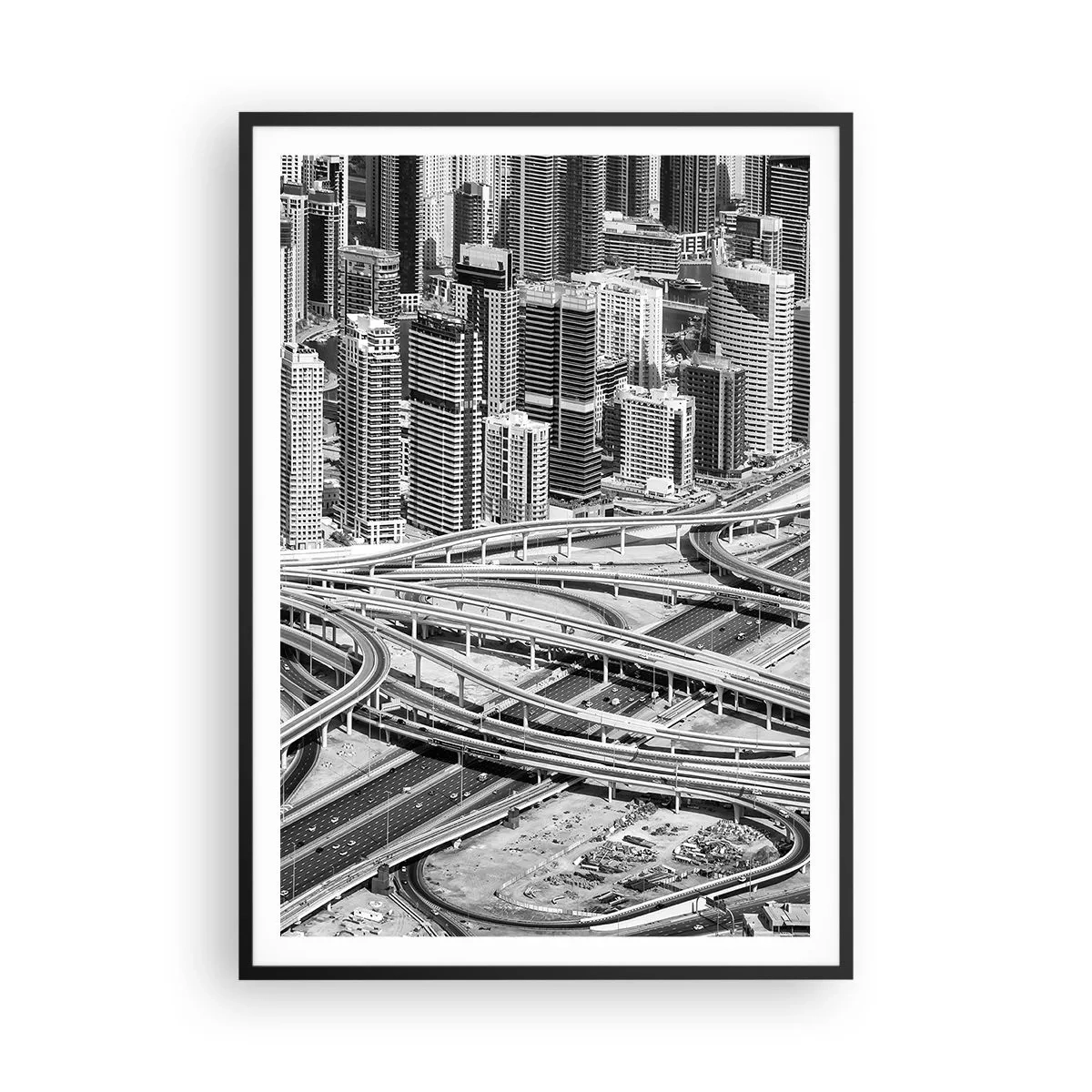 Poster in cornice nera - Dubai - città impossibile - 70x100 cm