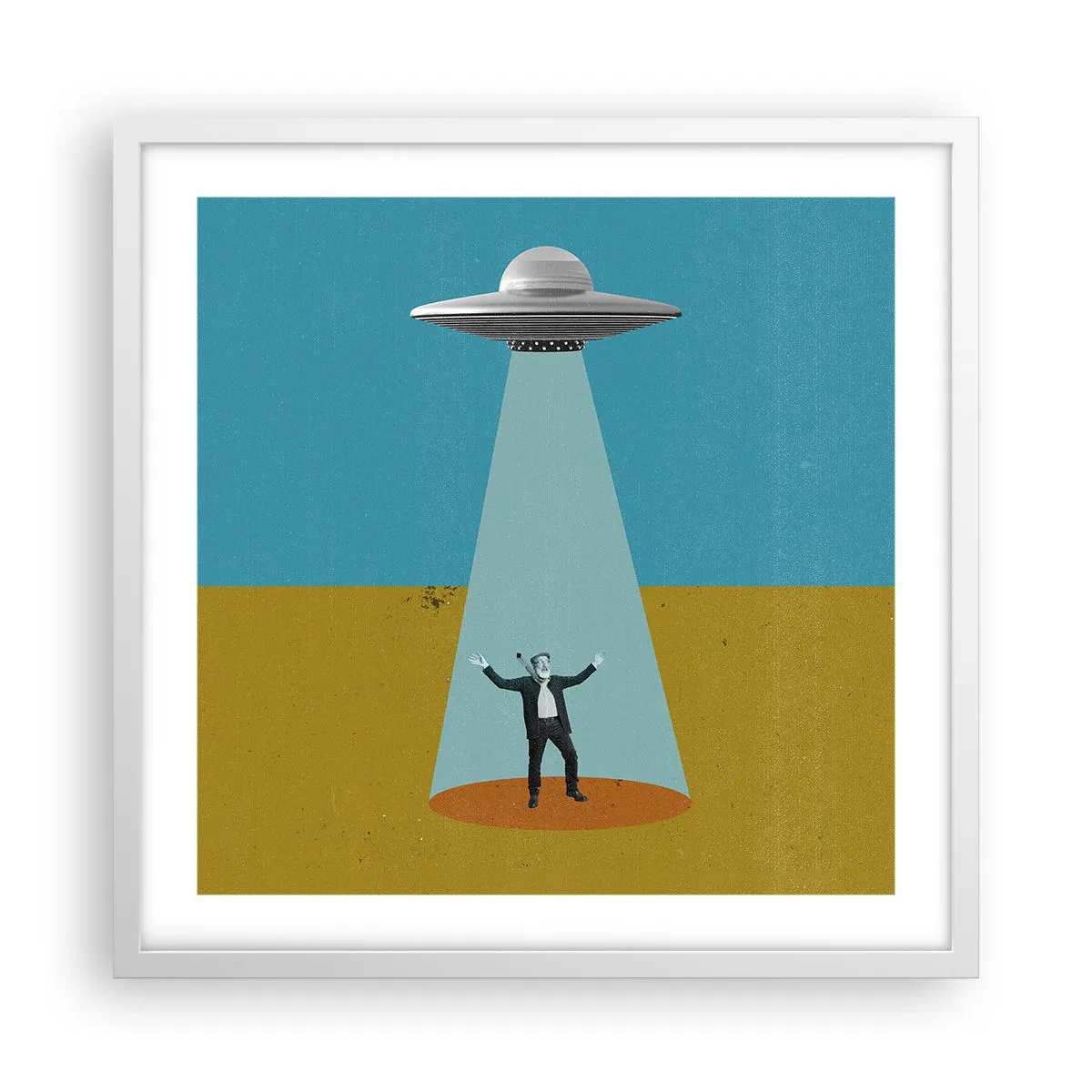 Poster in cornice bianca - Incontro ravvicinato - 50x50 cm