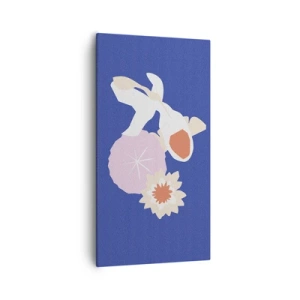 Quadro su tela - Stampe su Tela - Composizione di fiori e boccioli - 55x100 cm