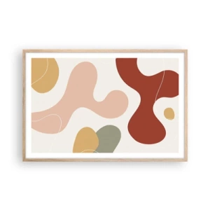 Poster in cornice rovere chiaro - Ghirigori - 91x61 cm