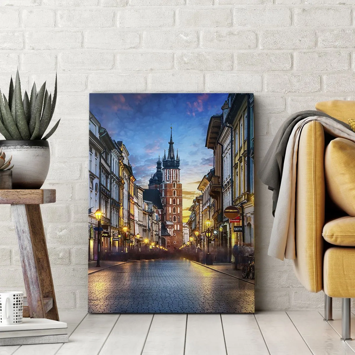 Quadro su tela - Stampe su Tela - La magia di Cracovia - 55x100 cm